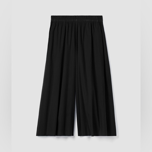 NWT Eileen Fisher Washed Organic Cotton Poplin Skirt Pant - Picture 3 of 5